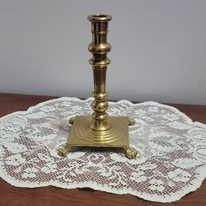 Vintage Solid Brass Candlestick Holder